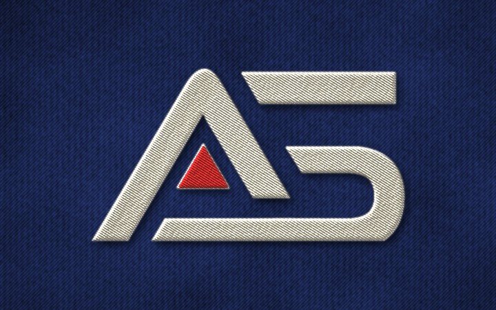 Close-up of embroidered lettering