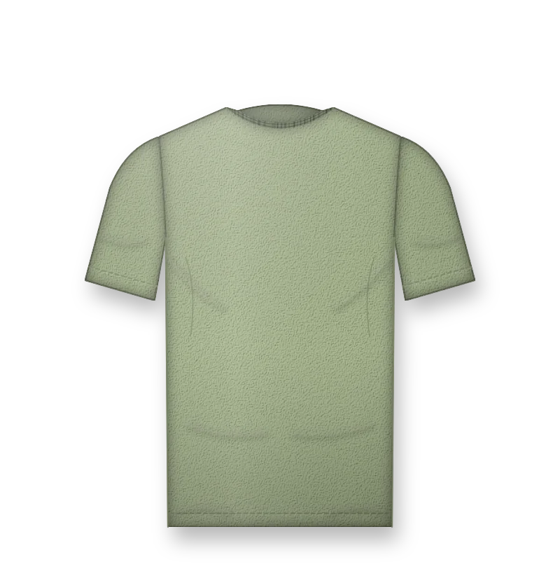 Sage green oversized t-shirt with a graphic back print (design mockup)