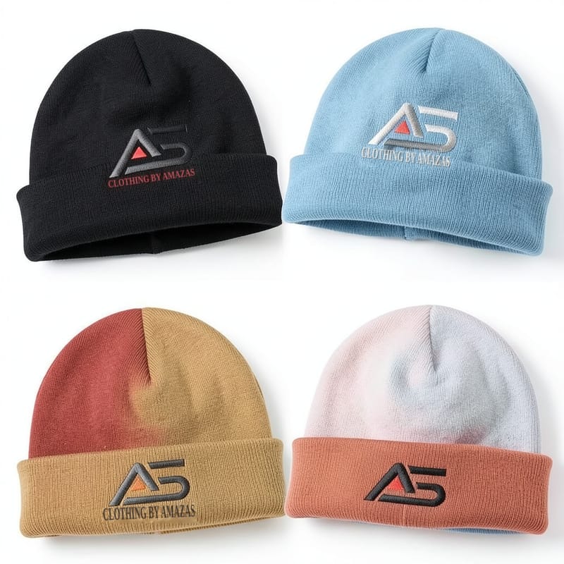 Custom beanies manufactured with private label branding